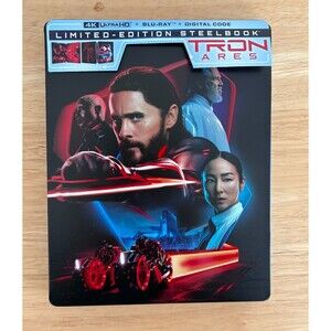 Disney Tron Ares Steelbook DVD Set 4K UHD Blu-ray & Digital Code READ!